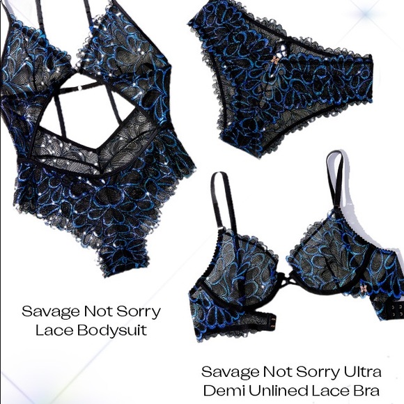 Savage X Fenty Savage Not Sorry Lace Bra Meg Thee Stallion Black Friday Box RARE - Picture 3 of 3